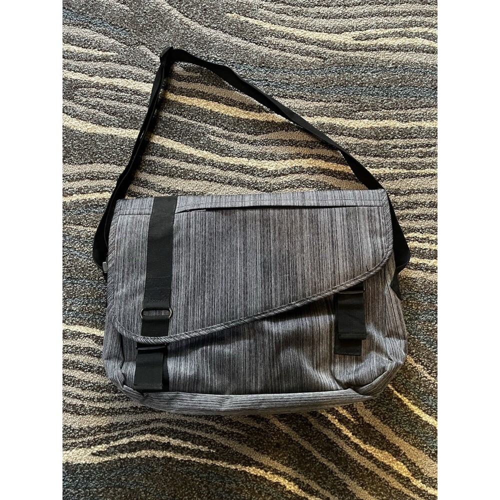 Port Authority Bag Gray Canvas Messenger Bike Crossbody Shoulder Bag